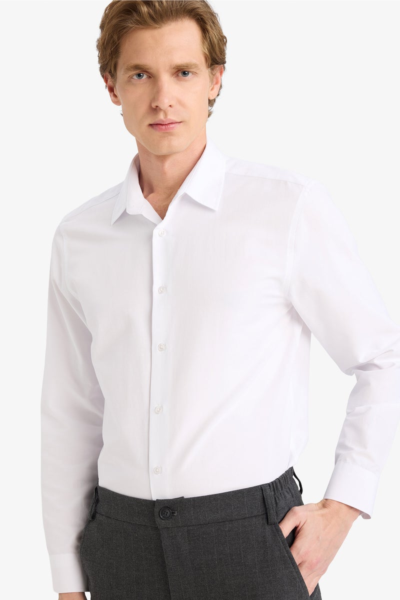 DeFacto White Man Modern Fit Shirt Casual - Image 1